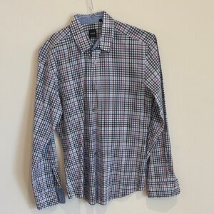 Hugo Boss Multicolor Checkered Button Down Shirt